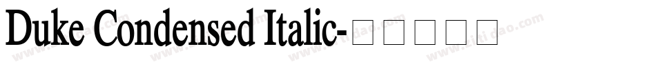 Duke Condensed Italic字体转换